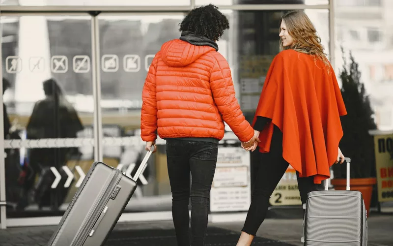 Couple travelling